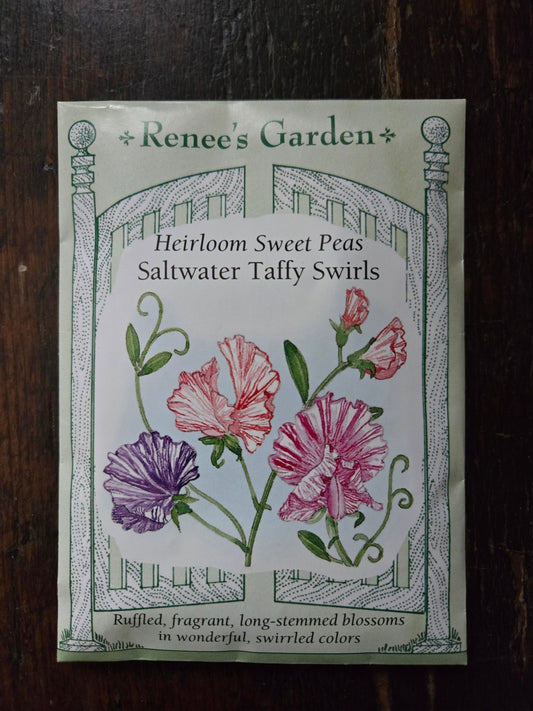 Sweet Peas Saltwater Taffy Swirls Heirloom Seed - Georgina Garden Centre