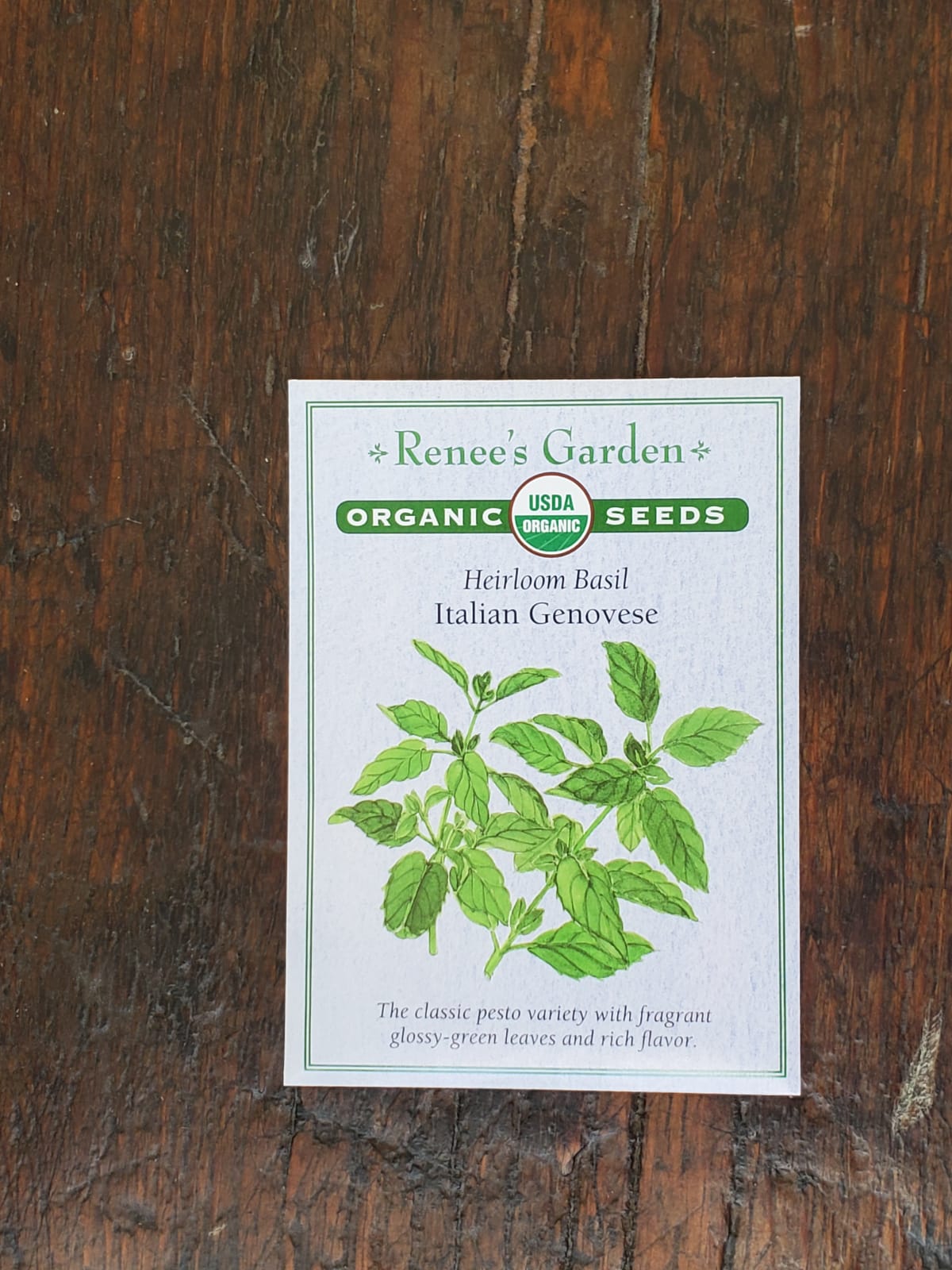 Basil Italian Genovese Organic Seed Georgina Garden Centre