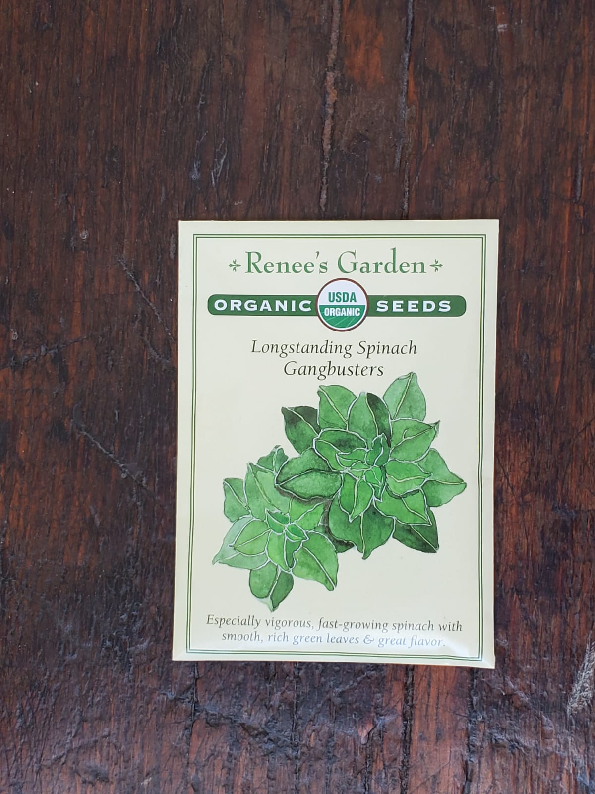 Spinach Long Standing Gangbusters Organic Seed - Georgina Garden Centre