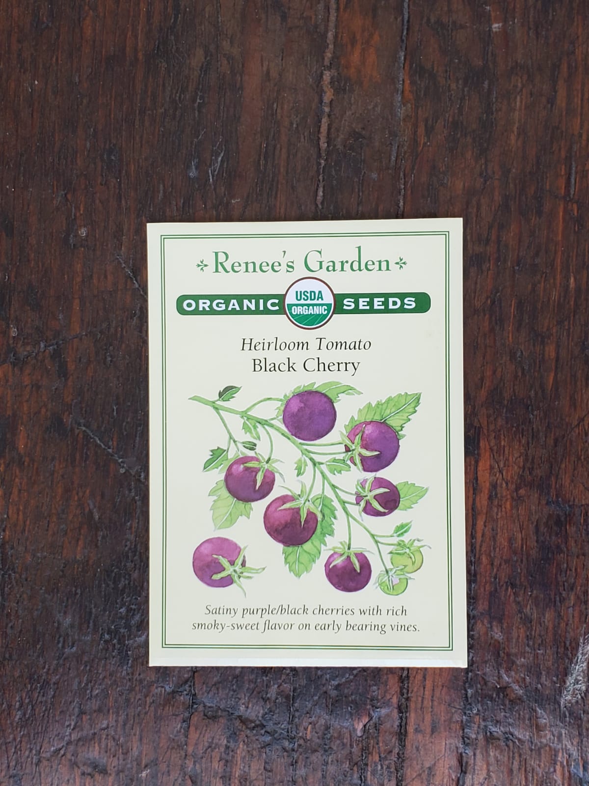 Tomato Cherry Black Cherry Organic Seed