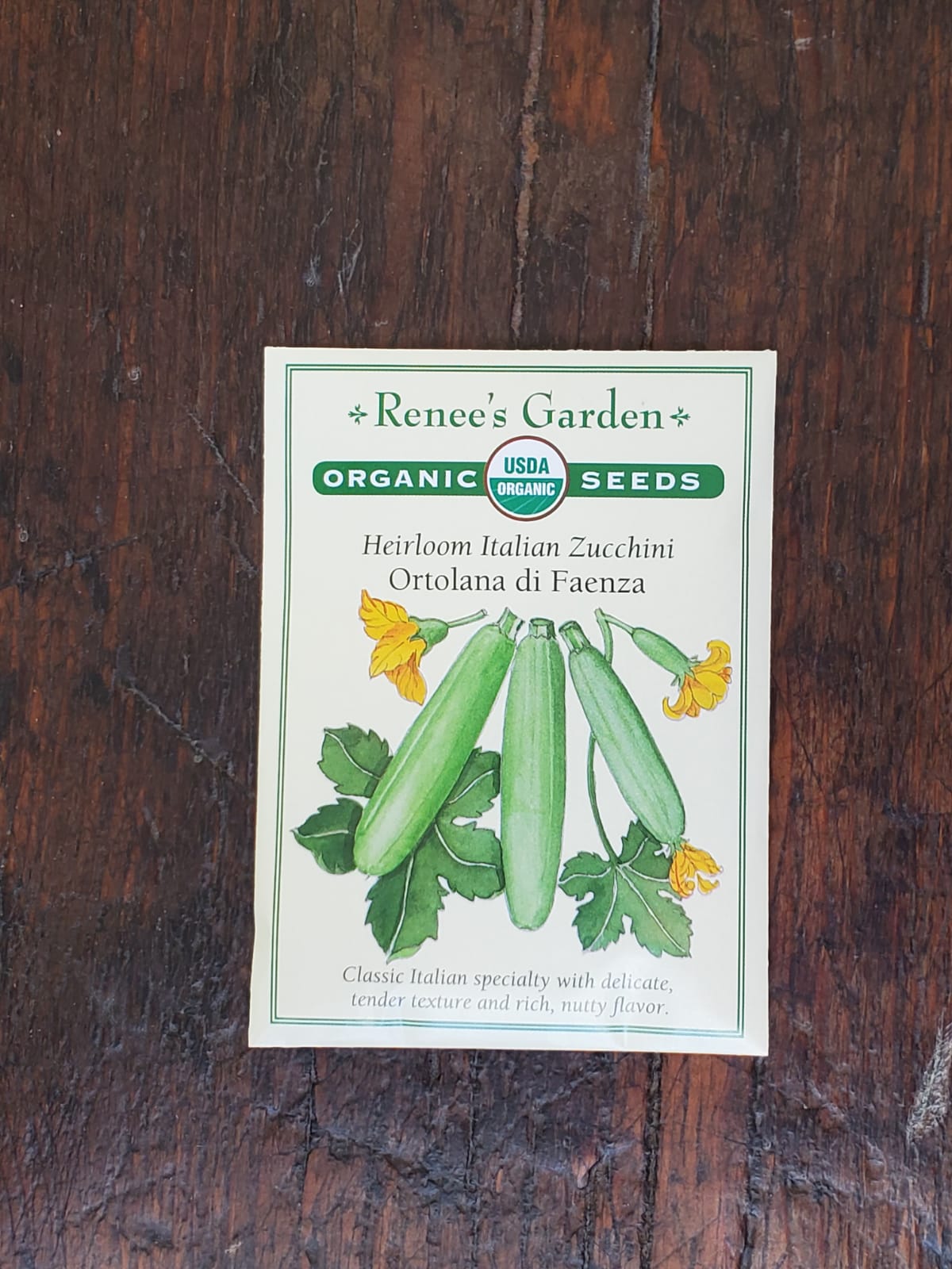 Squash Zucchini Ortolana di Faenza Organic Seed