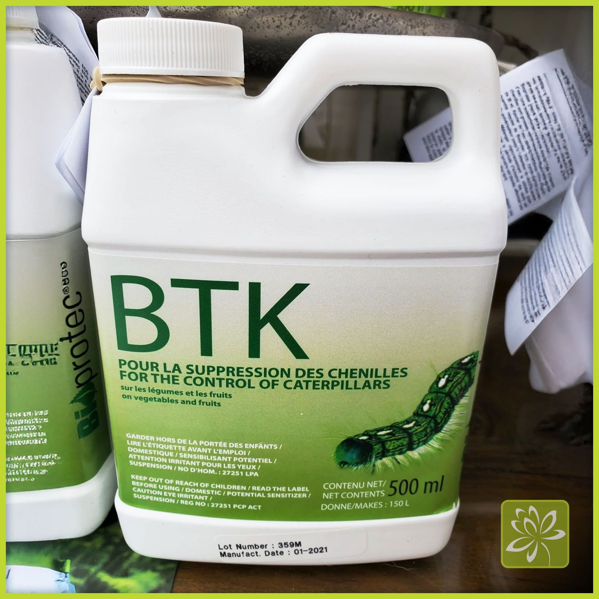 BTK caterpillar control product available at Georgina Garden Center