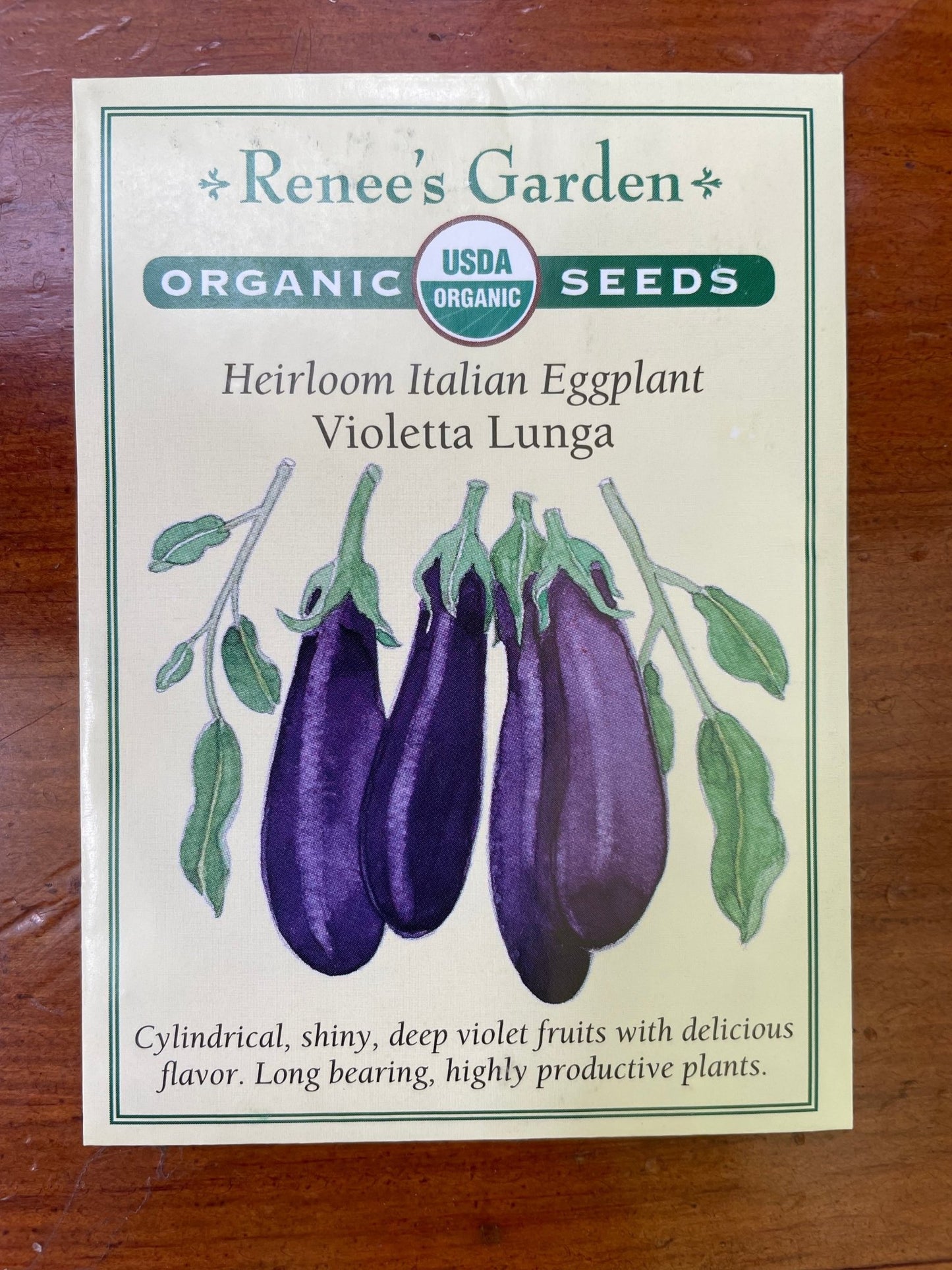 Eggplant Italian Violetta Lunga Organic Seed - Georgina Garden Centre