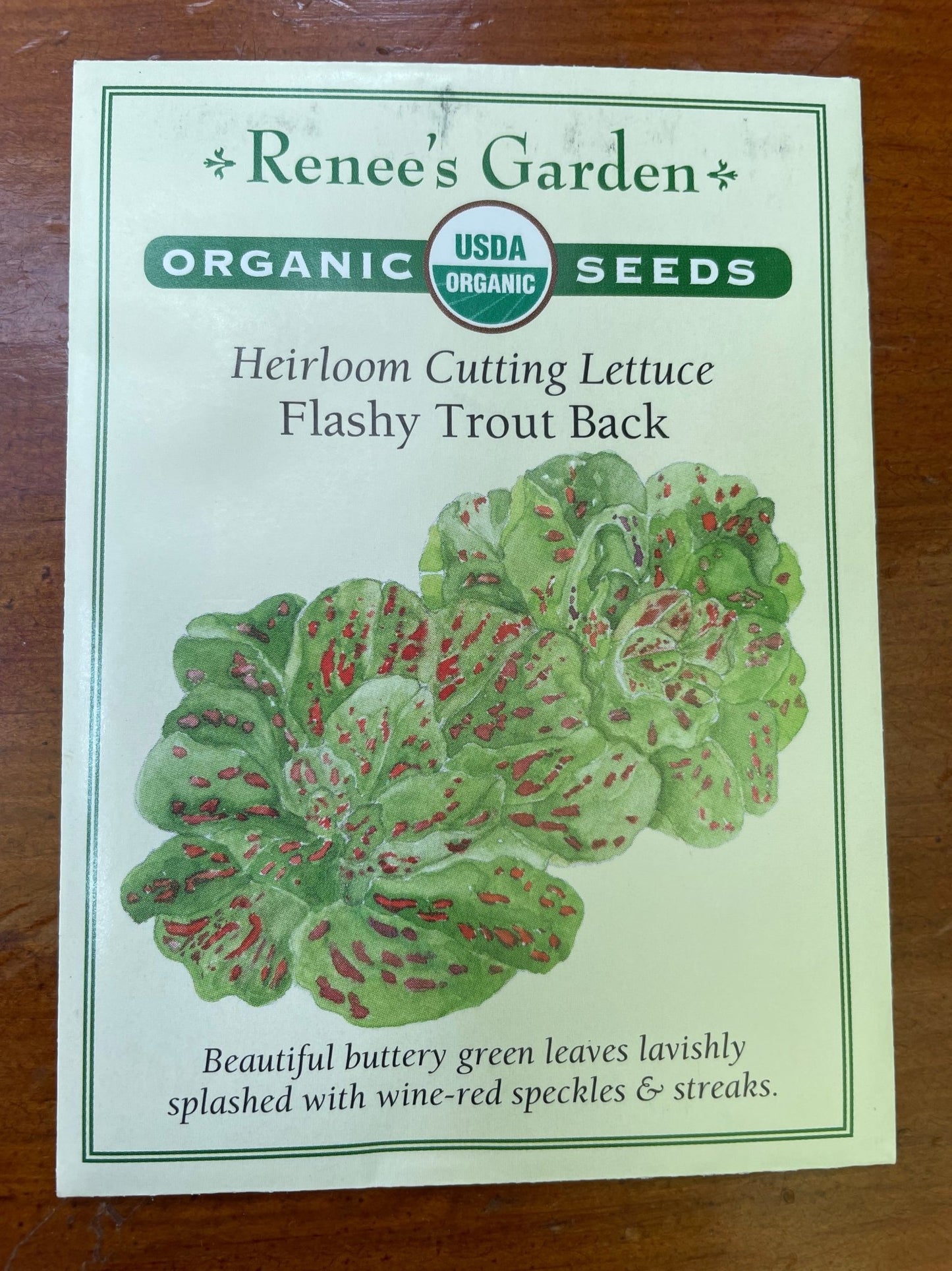 Lettuce Flashy Trout Back Organic - Georgina Garden Centre