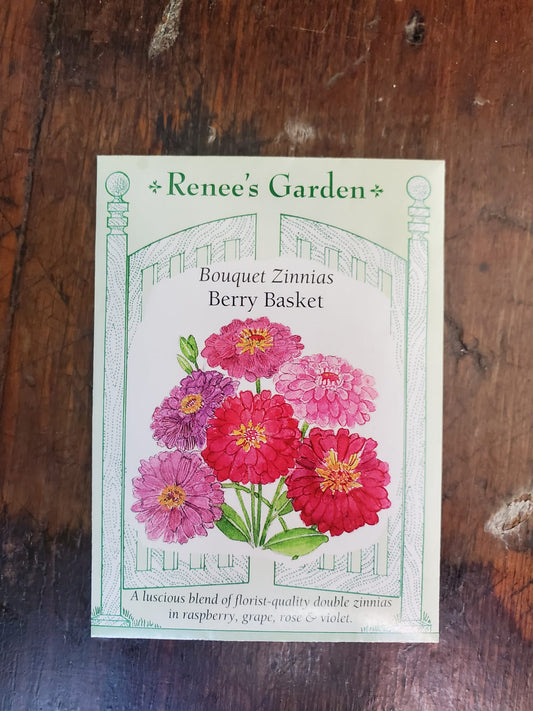 Zinnia Berry Basket Bouquet Seed - Georgina Garden Centre