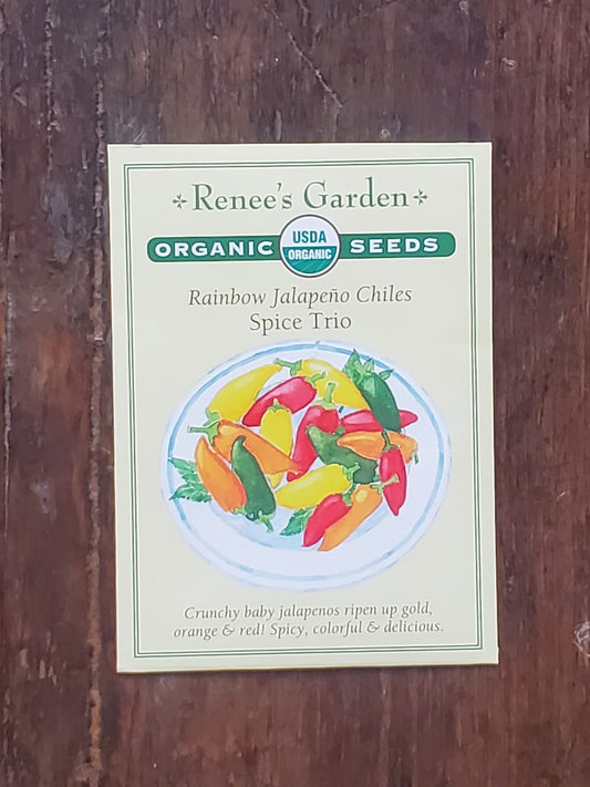 Pepper Rainbow Jalapeno Spice Trio Organic Seed - Georgina Garden Centre