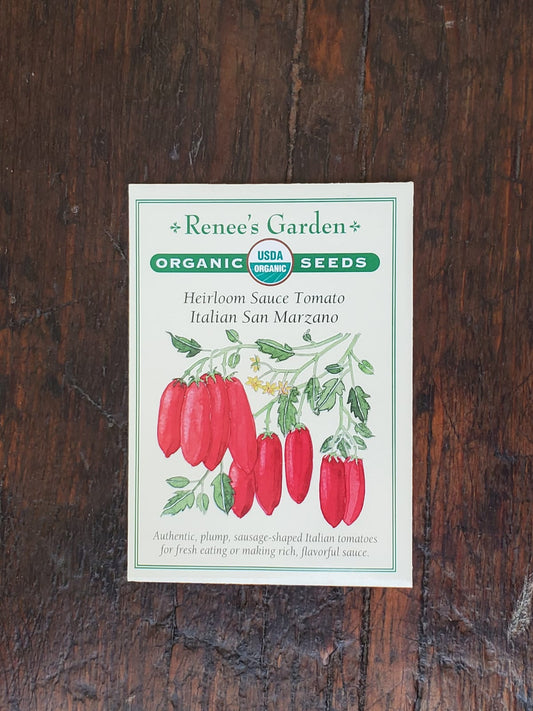 Tomato Sauce Italian San Marzano Organic Seed - Georgina Garden Centre