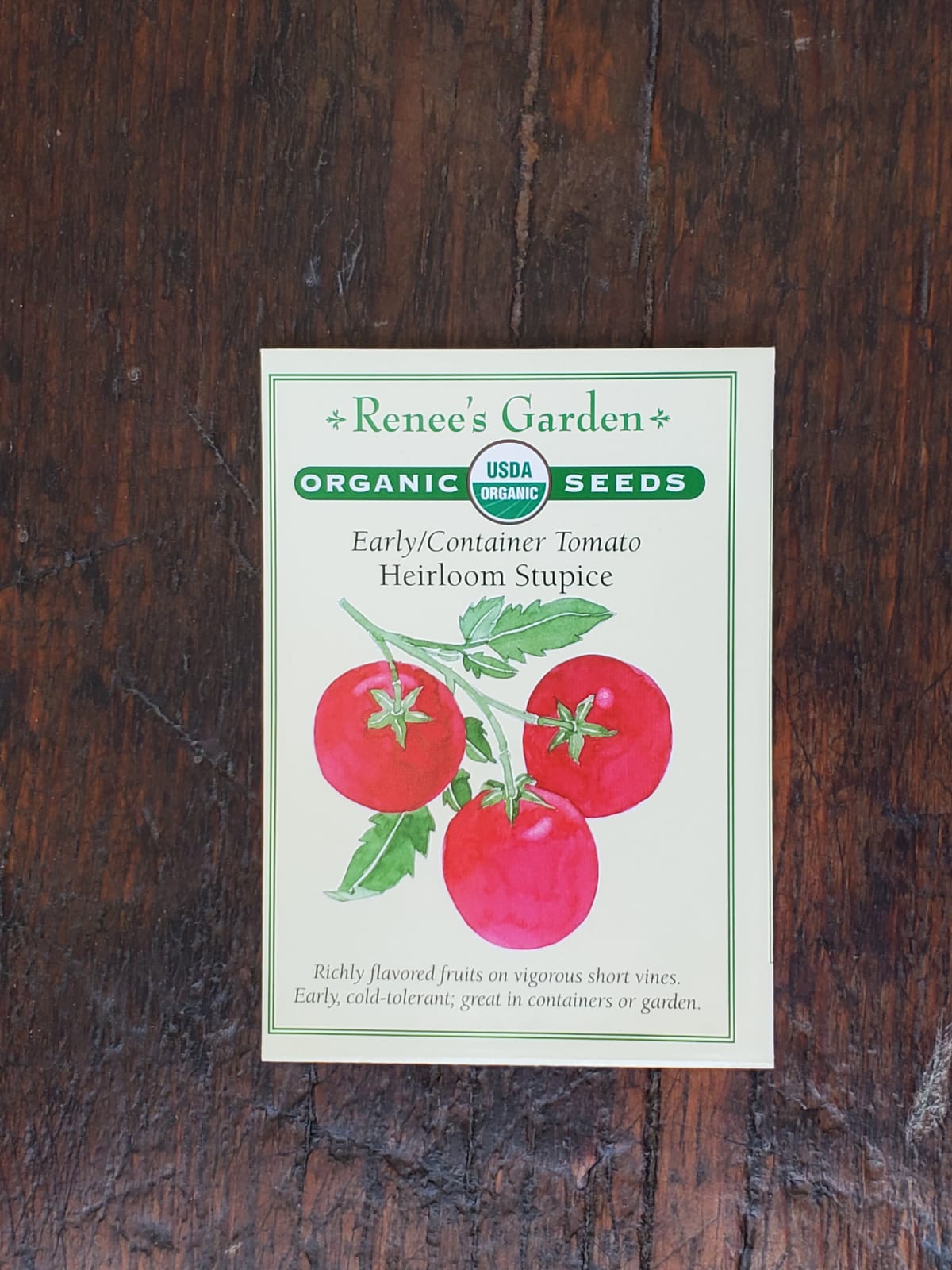Tomato Early/Container Stupice Organic Seed - Georgina Garden Centre